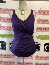 Cargar imagen en el visor de la galería, Land’s End Deep Purple One Piece Swimsuit (Size 16W)

