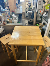 Load image into Gallery viewer, Ikea 3-Piece Bar-Height Table &amp; Stools
