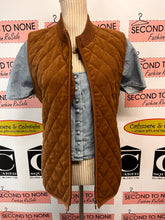 Cargar imagen en el visor de la galería, Alia Petites Brown Quilted Vest (Size PL)
