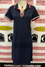 Load image into Gallery viewer, Navy Cotton-Blend T-Shirt Dress
