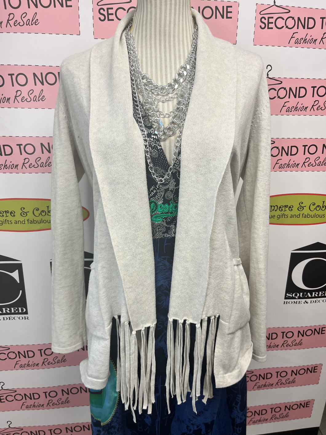 Fringe Front Cardigan (Size M)