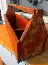 Charger l'image dans la galerie, Extra-Large Antique Wooden Tool Caddy
