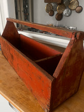 Charger l'image dans la galerie, Extra-Large Antique Wooden Tool Caddy
