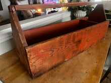 Charger l'image dans la galerie, Extra-Large Antique Wooden Tool Caddy
