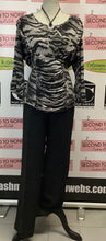 Load image into Gallery viewer, Kische Ruched Animal Print Top (Size XL)
