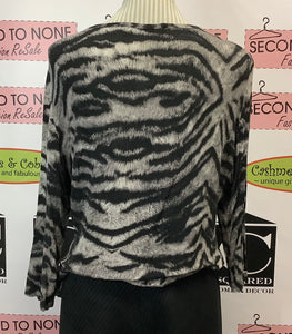 Kische Ruched Animal Print Top (Size XL)