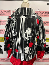 Cargar imagen en el visor de la galería, Joseph Ribkoff B&amp;W Crop Jacket (Size 8)
