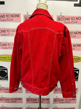 Cargar imagen en el visor de la galería, Northern Reflections Red Denim Jacket (Size L)
