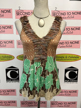 Cargar imagen en el visor de la galería, Mixed Print Ruffle Front Tank Top (Size S)
