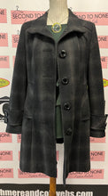 Cargar imagen en el visor de la galería, Novelti Dark Plaid Pea Coat (Size 6)
