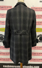 Cargar imagen en el visor de la galería, Novelti Dark Plaid Pea Coat (Size 6)
