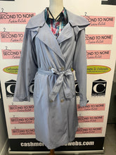 Load image into Gallery viewer, Vintage Powder Blue Spring Trench Coat (Size 11)
