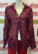 Load image into Gallery viewer, Sheer Purple Paisley Top (Size M)
