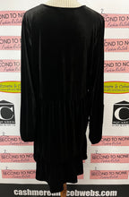 Cargar imagen en el visor de la galería, Gentle Fawn Black Velvet Dress (Size XL)
