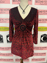 Load image into Gallery viewer, Bold Velvet Medallion Blouse (Size M)
