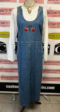 Cargar imagen en el visor de la galería, Vintage C.J Banks Elephant Embroidered Denim Dress (Size 18W)
