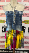 Charger l'image dans la galerie, Upcycled Denim Skirt with Tie-Dye. (Size 28" waist)
