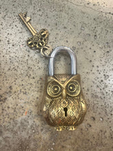 Load image into Gallery viewer, Solid Brass Owl Padlock (Re-Stocked!)
