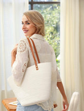 Load image into Gallery viewer, White Woven Tote-Style Bag (Only 1 Left!)
