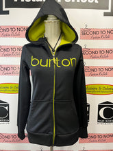 Cargar imagen en el visor de la galería, Burton Lime Green &amp; Black Zip Up Sweater (Size S)
