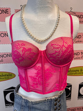 Load image into Gallery viewer, LaSenza Pink Lace Bustier (Size M)

