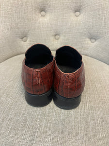 Glacée Faux Crocodile Leather Shoes (Size 8)