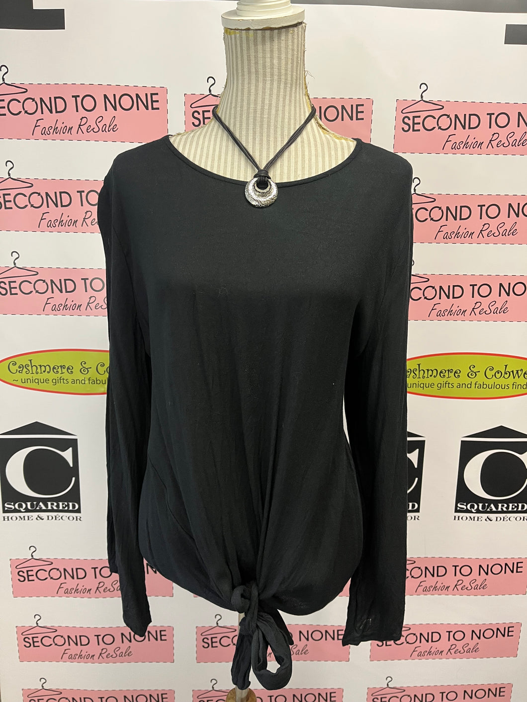 Tie Front Open Sleeve Top (Size XL)