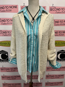 Chaps Pin Stripe Button Shirt (Size S)