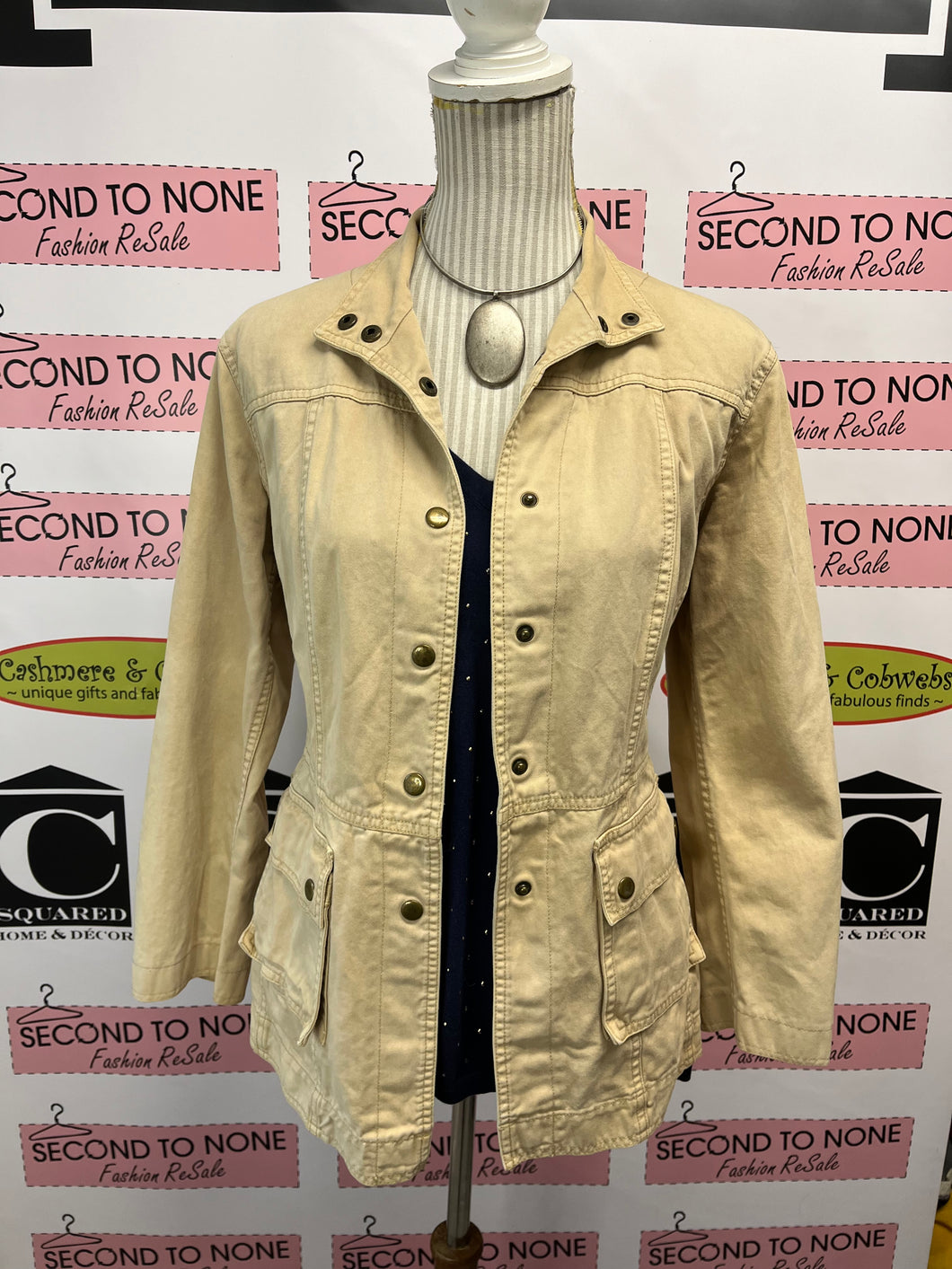 Armour Jeans Khaki Snap Jacket (Size XL)