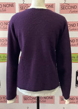 Load image into Gallery viewer, Liz Claiborne Purple Patch Wool Cardigan (M)

