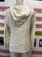 Load image into Gallery viewer, Linen-Blend Natural Hooded Jacket
