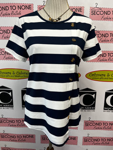 Wide Striped Short-Sleeve Top (Only 2 Left!)