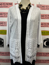 Load image into Gallery viewer, Lace-Trim Long Shrug (Only Teal Left!)
