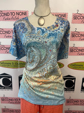 Load image into Gallery viewer, NWT Creation Bling Paisley T-Shirt (Size XXL)

