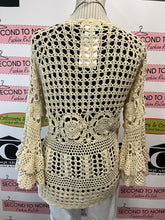 Load image into Gallery viewer, The Paragon Crochet Wide Sleeve Cardigan (Size S)
