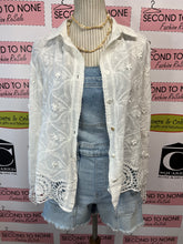 Load image into Gallery viewer, White Boho Lace Overshirt (Size M)
