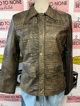 Charger l'image dans la galerie, Faux Reptile Skin Edgy Jacket (Size M)
