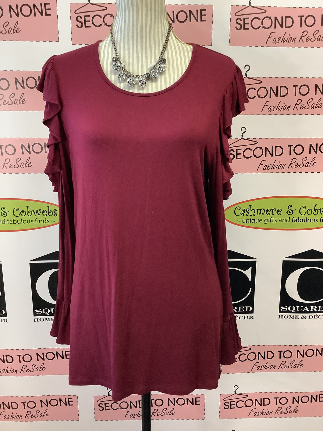 Karl Lagerfeld Cold Shoulder Long Sleeve (Size M)