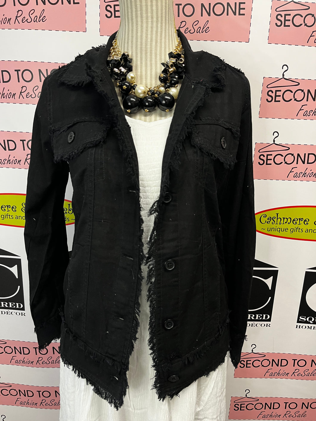 Linen-Blend Frayed Edge Jackets (Only Black Left!)