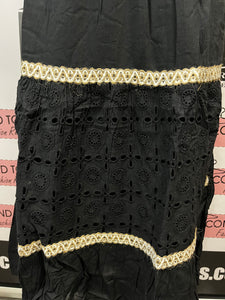 100% Cotton Black BOHO Dress