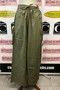 100% Cotton Wide-Leg Drawstring Pants (Only 2 Colours Left!)