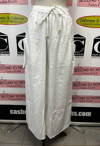 100% Cotton Wide-Leg Drawstring Pants (Only 2 Colours Left!)