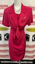 Load image into Gallery viewer, Vintage 2PC Raspberry &amp; Tie Jacket Set (Size 12)
