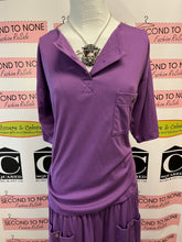 Load image into Gallery viewer, Vintage Purple Jersey Skirt &amp; Skirt Lounge Set (Size 12)
