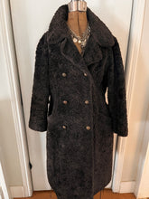 Load image into Gallery viewer, Vintage Brown Faux Lambswool Car Coat (Size S)
