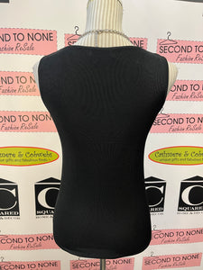 Bejewelled Black Tank (Size M/L)