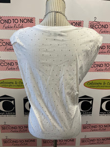Bedazzled Shoulder Pad Tank Top (Size L)