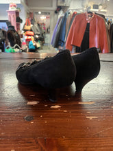 Load image into Gallery viewer, Geox Black Suede Kitten Heel Loafers (Size 9.5/EU 41)
