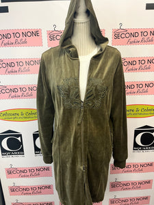 Embroidered Emblem Velour Jacket (Size M)