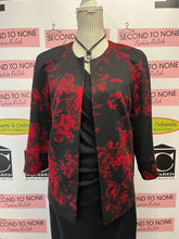 Charger l'image dans la galerie, Kasper Red Floral Dress Jacket (Size 8)
